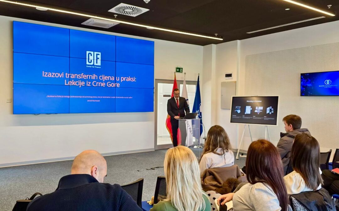 Uspješno održan seminar „Međunarodno oporezivanje u praksi: dvostruko oporezivanje i transferne cijene u Crnoj Gori“, u organizaciji Center for Finance