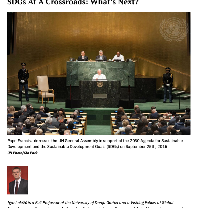 SUSTAINABLE DEVELOPMENT  GOALS AT A CROSSROADS   What’s next?