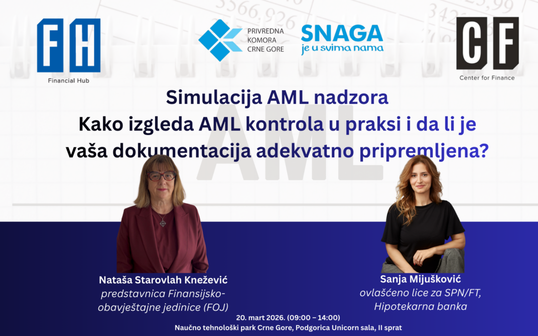 Otvorene prijave za seminar: Simulacija AML nadzora: Kako izgleda AML kontrola u praksi i da li je vaša dokumentacija adekvatno pripremljena?